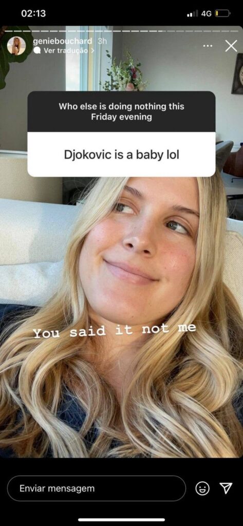 Bouchard chama Djokovic de bebê 29 boucharddjokovicbabymed 2