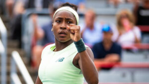 Gauff vibra durante jogo dramático em Montreal