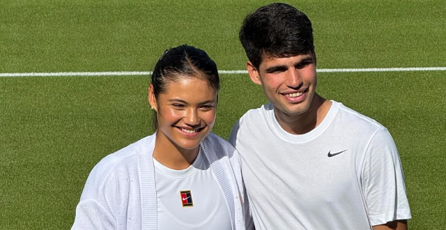 Conheça o formato diferente das duplas mistas no US Open e a premiação 15 Emma Raducanu e Carlos Alcaraz em evento de patrocinador antes de Wimbledon 2025
