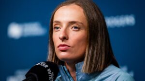 Swiatek em coletiva em Montreal (Crédito: Jimmie 48 Photography/WTA)