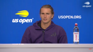 Zverev durante coletiva de imprensa no US Open