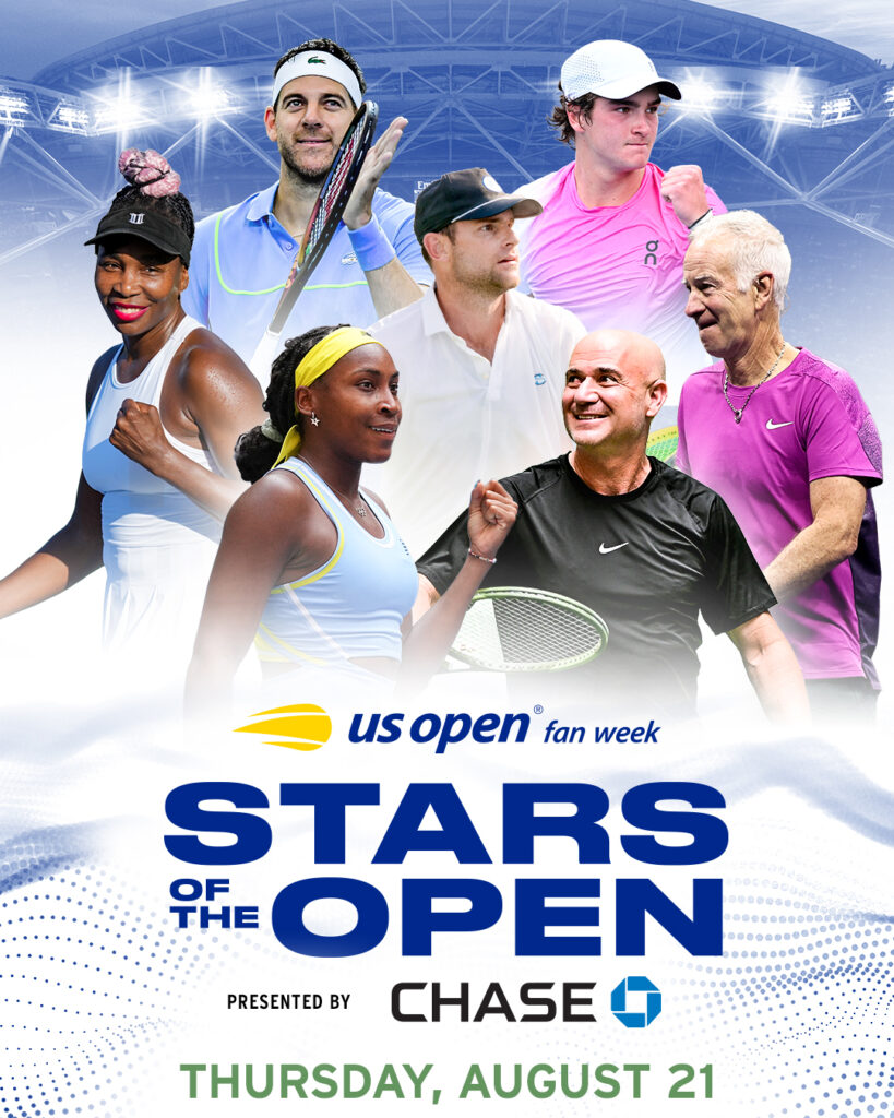 João Fonseca forma dupla com Del Potro na 'Noite das Estrelas' do US Open 1 usopenstars