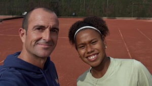 David Sunyer Capella e Victoria Barros em treino