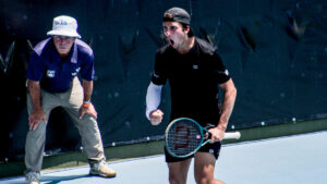 Leonardo Storck vibra durante vitória sobre Livas Damásio