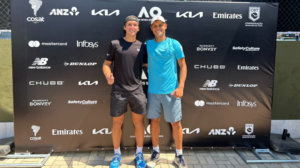 Livas Damázio e Leonardo Stock se enfrentam na semi do Australian Open Junior Series South America 36 livasleo
