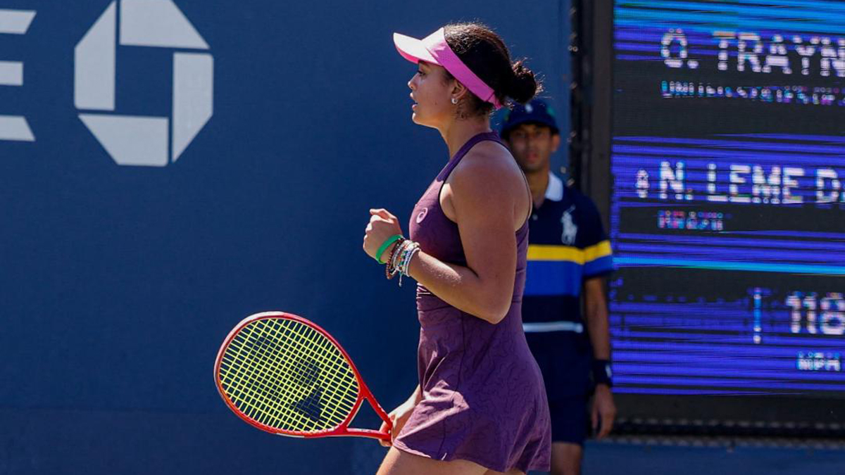 Reprodução — Marcelo Souto/Tênis News. Naná Silva durante o US Open juvenil.