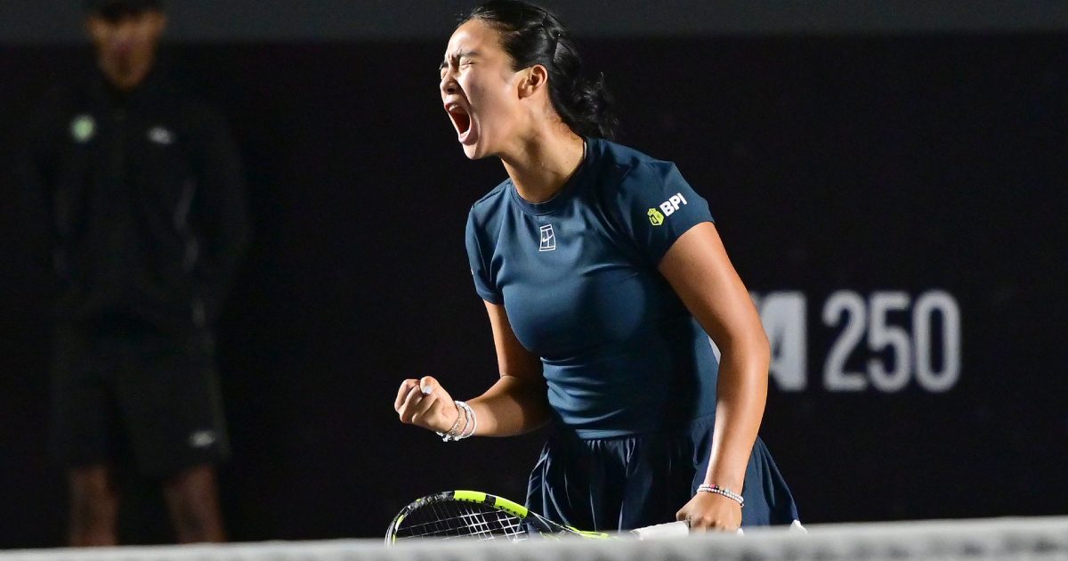 Alexandra Eala vibra em vitória nas oitavas do SP Open (Crédito: Fotojmp)