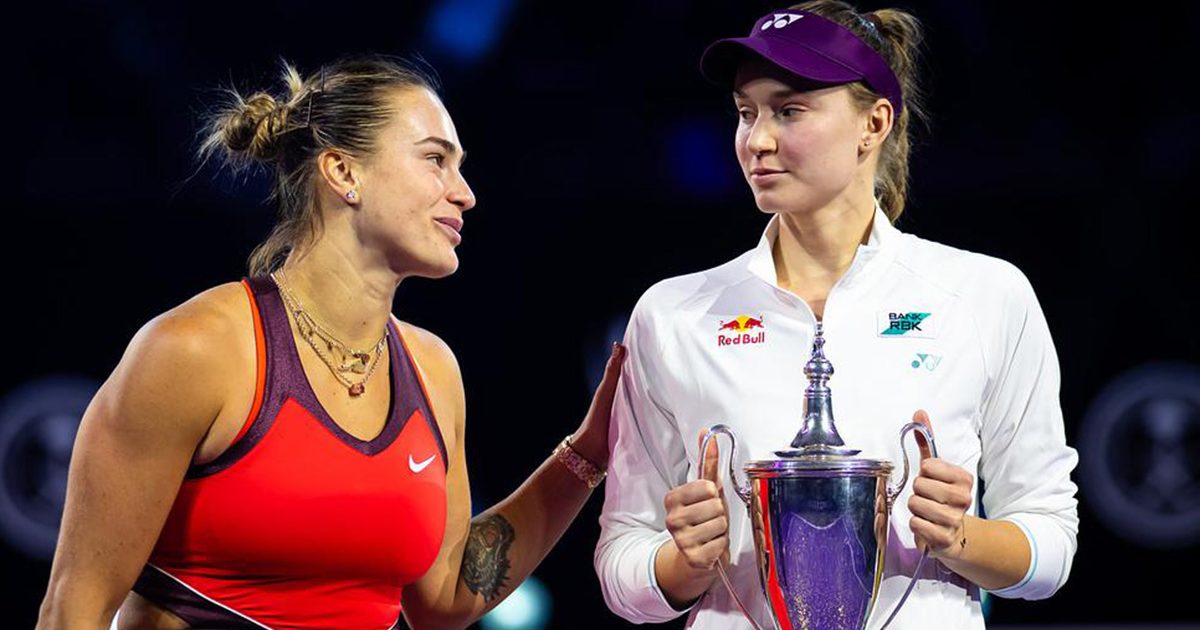 Sabalenka (E) e Rybakina, finalistas do WTA Finals (Crédito: Jimmie48/WTA)