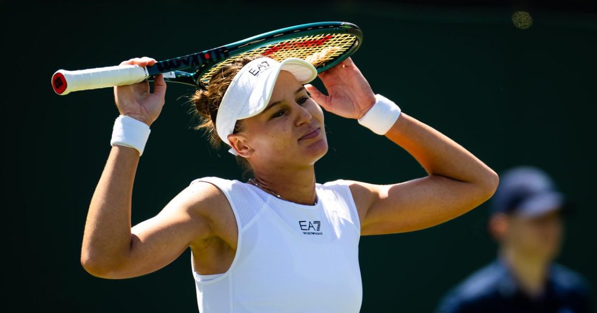 Veronika Kudermetova lamenta ponto perdido. (Crédito: Jimmie48 Photography /WTA)