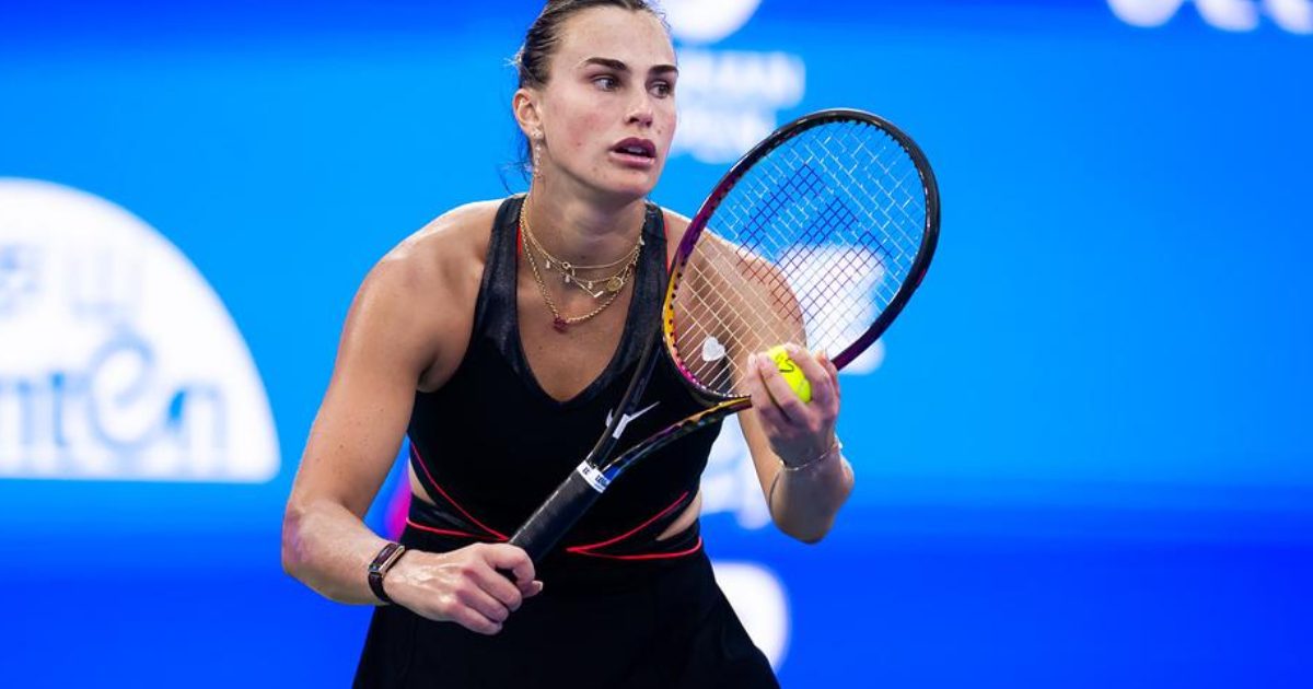 Sabalenka em sua estreia no WTA de Wuhan em 2025