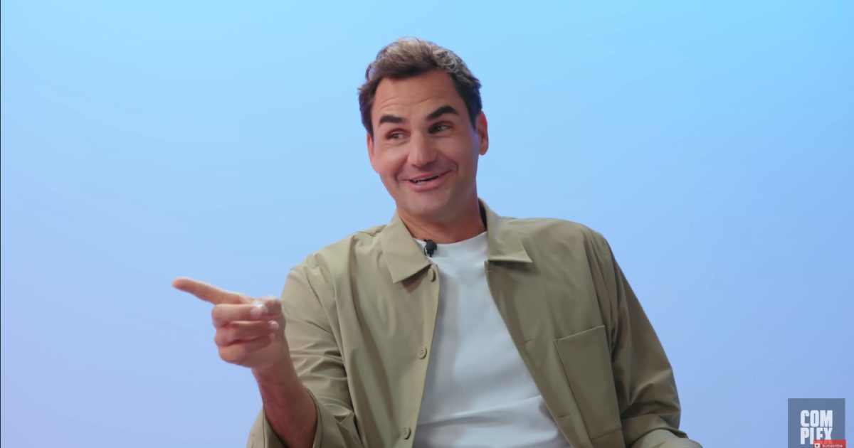 Federer em quadro ao lado de Burna Boy