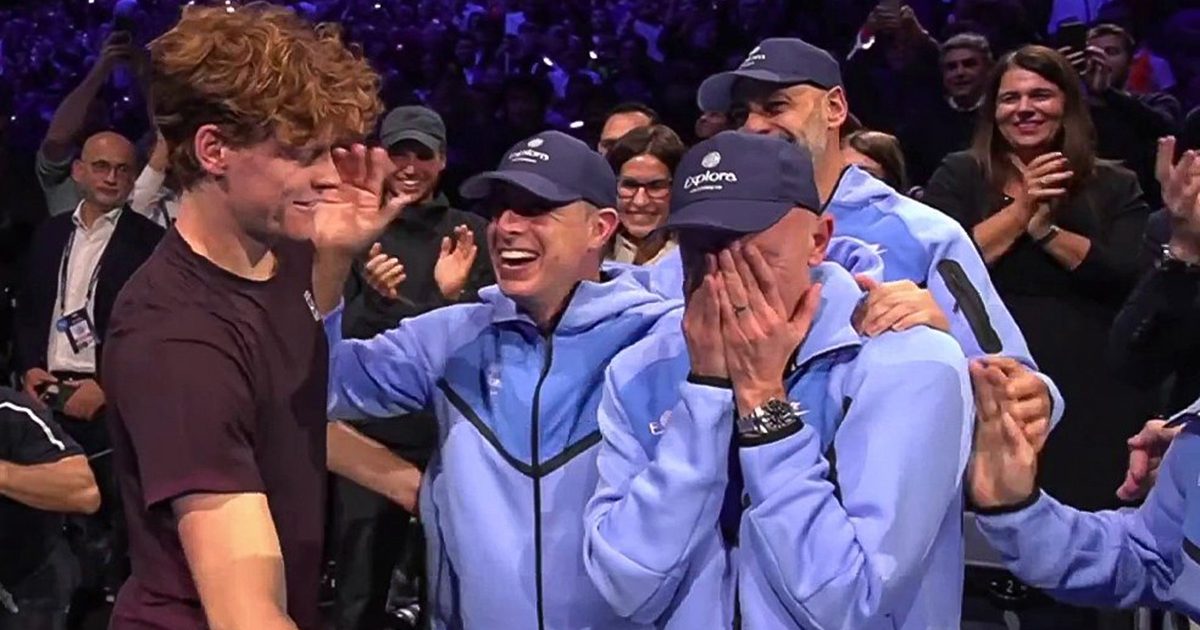 Ferrara e Sinner no ATP Finals / Reprodução EuroSport