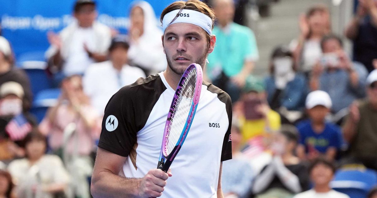 Taylor Fritz vibra na estreia  em Tóquio (Crédito: Kinoshita Japan Open)