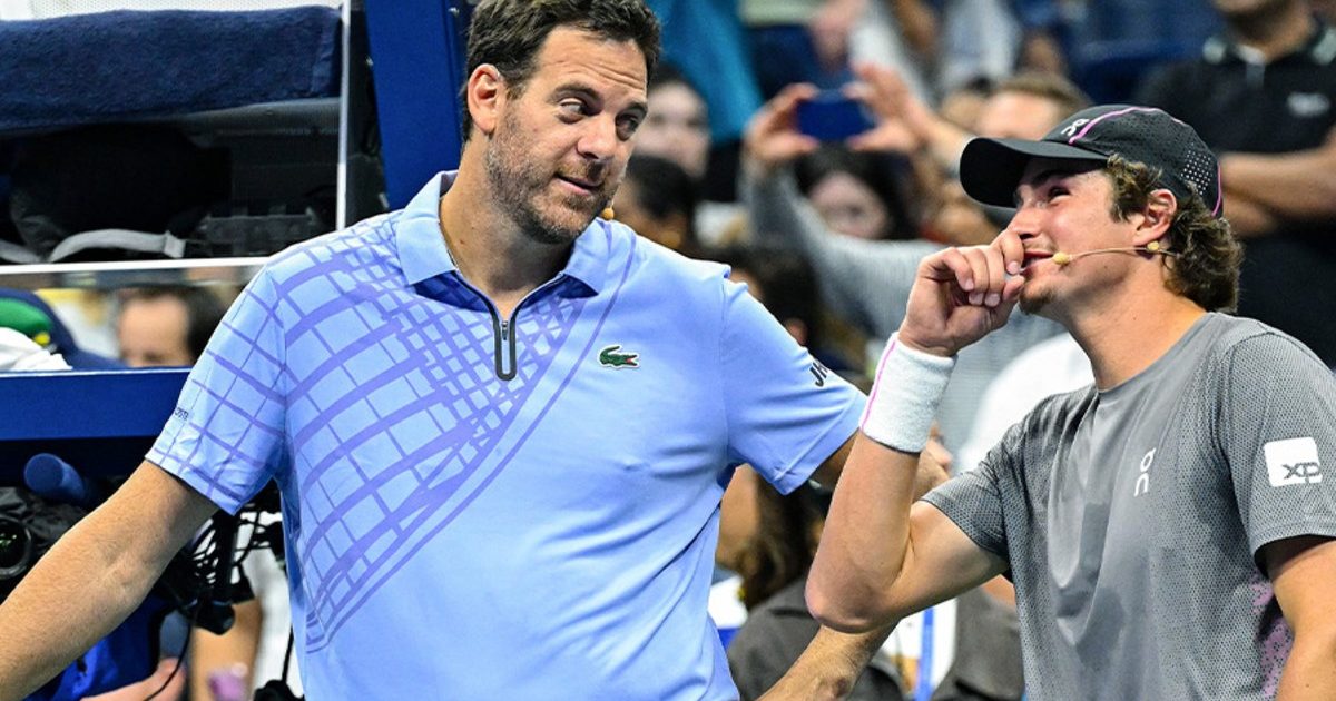 Del Potro e João Fonseca (Crédito: Matt Fitzgerald)