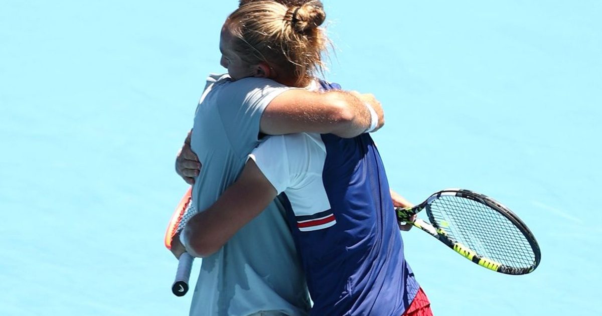 Matos de azul e Orlando (Crédito: TENNIS AUSTRALIA/ JOSH CHADWICK)
