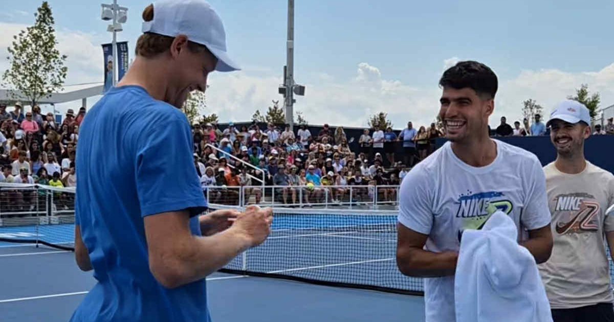 Sinner e Alcaraz (Reprodução/
Cincinnati Open)