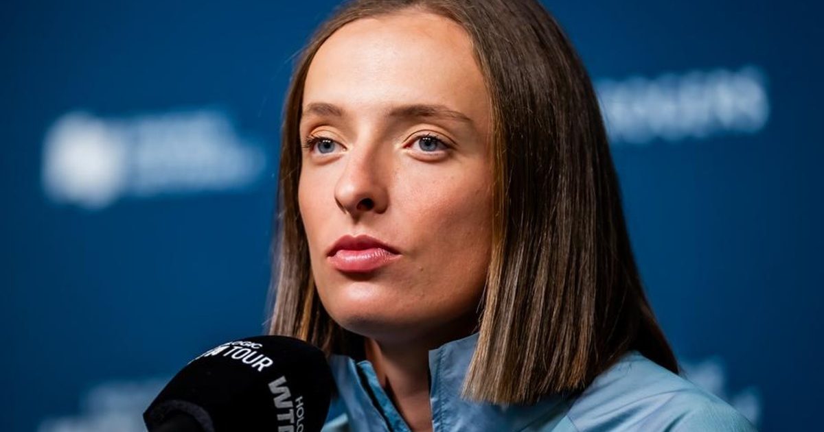 Swiatek em coletiva em Montreal (Crédito: Jimmie 48 Photography/WTA)